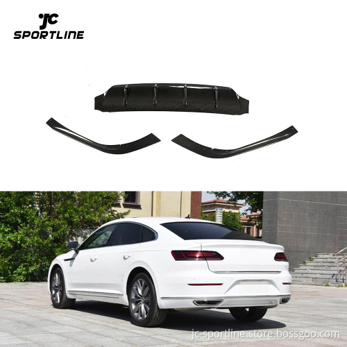 Vacuum Carbon CC Rear Bumper Lip for VW Arteon Hatchback 2019-2020